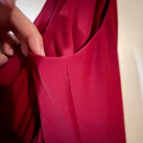 Red Christmas Maxi Empire Waist Dress - Picture 3 of 3